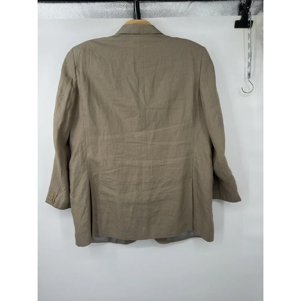 Linen men’s‎ coat Leonard Valenti Sport Blazer 100%  Linen 48L Made In Italy